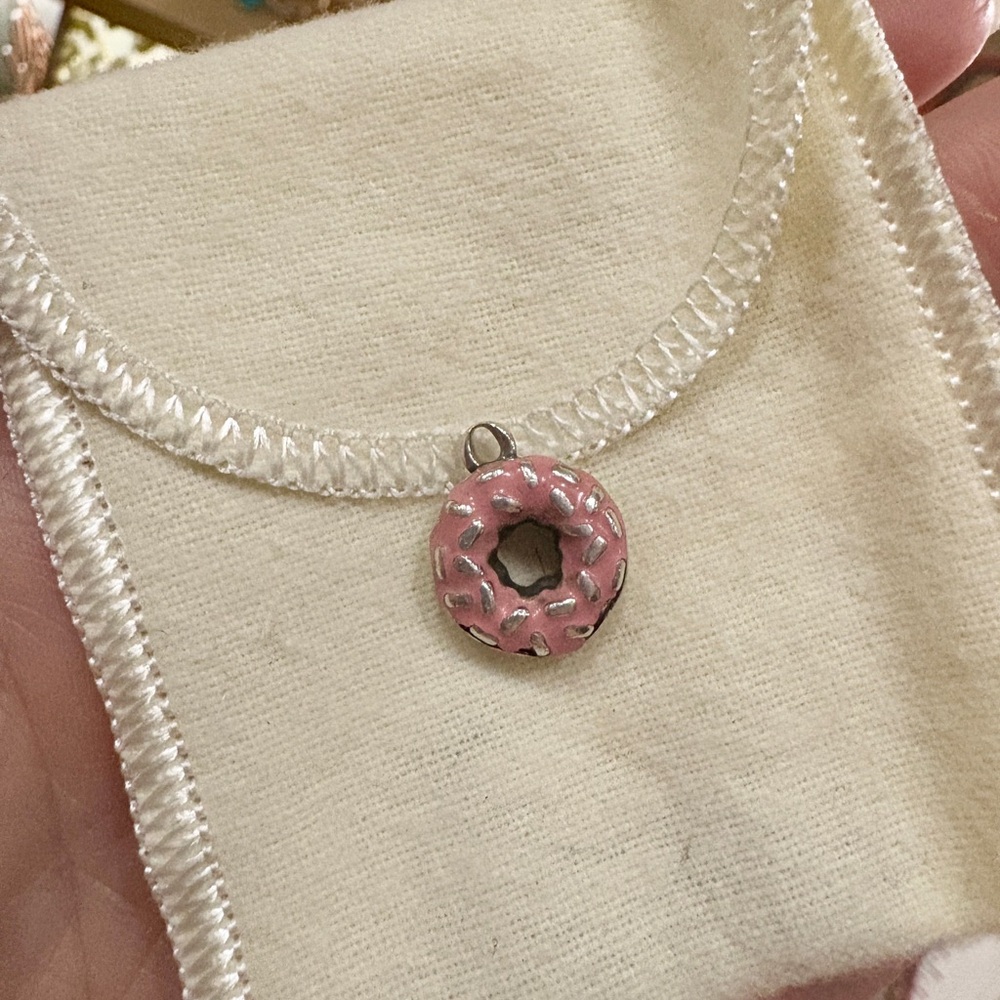 James Avery Pink and Silver Donut charm